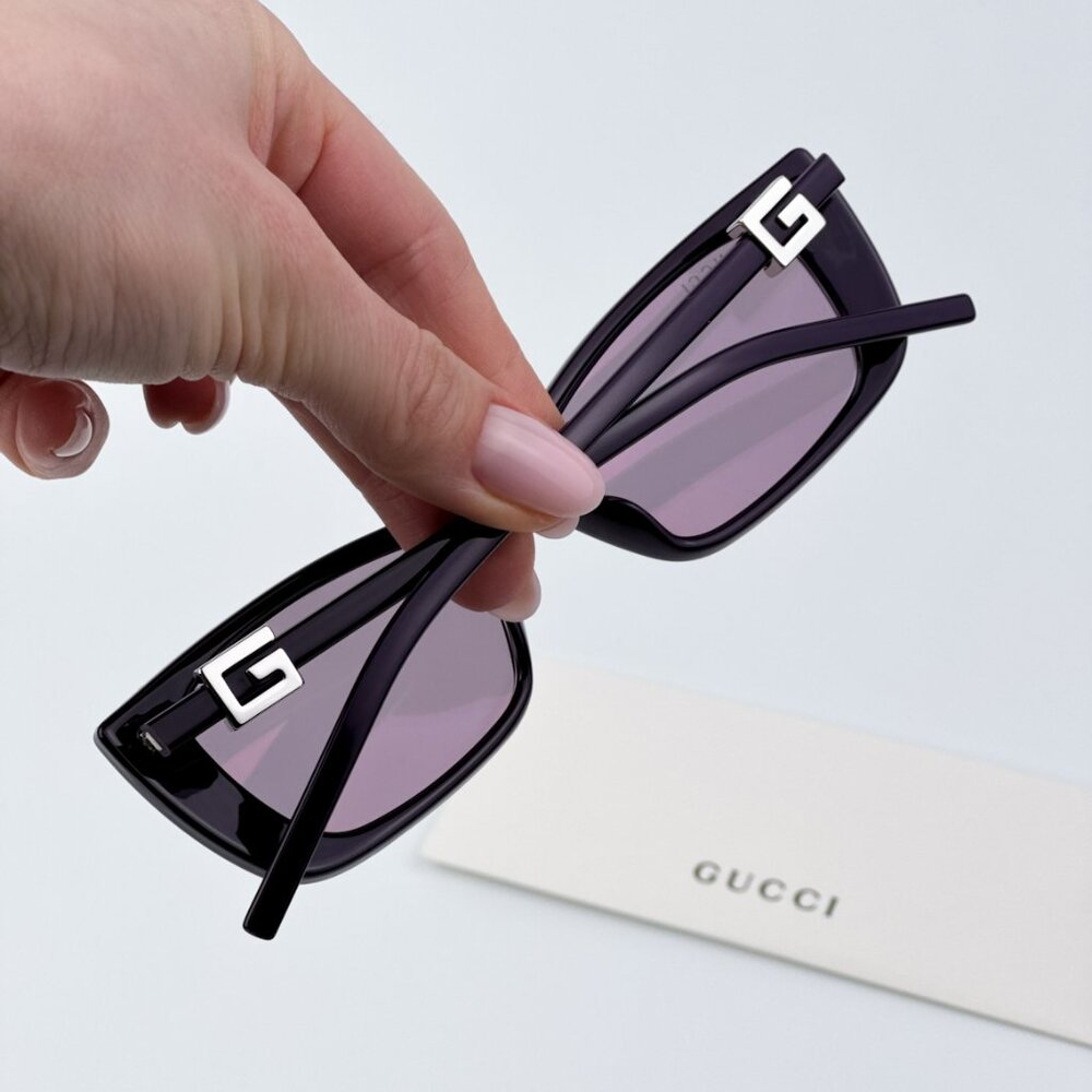 Gucci Women BRAND NEW Sunglasses Violet Mirror Cat Eye GG1681S 005 - Picture 3 of 9